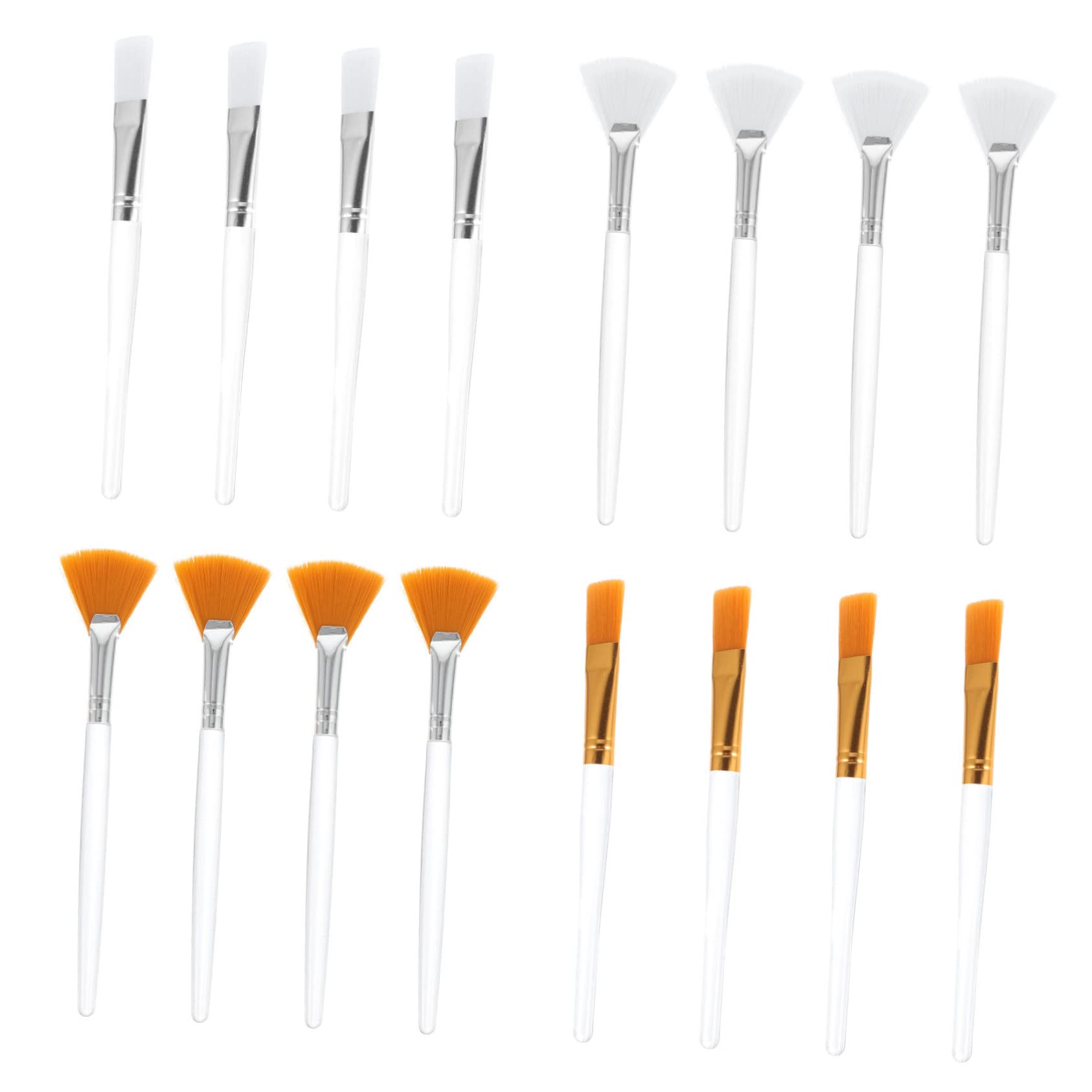 AUTSUPPL 16pc Fan Facial Brush Set for Facials Face Mask Applicator Tool Highlighter Brush Makeup