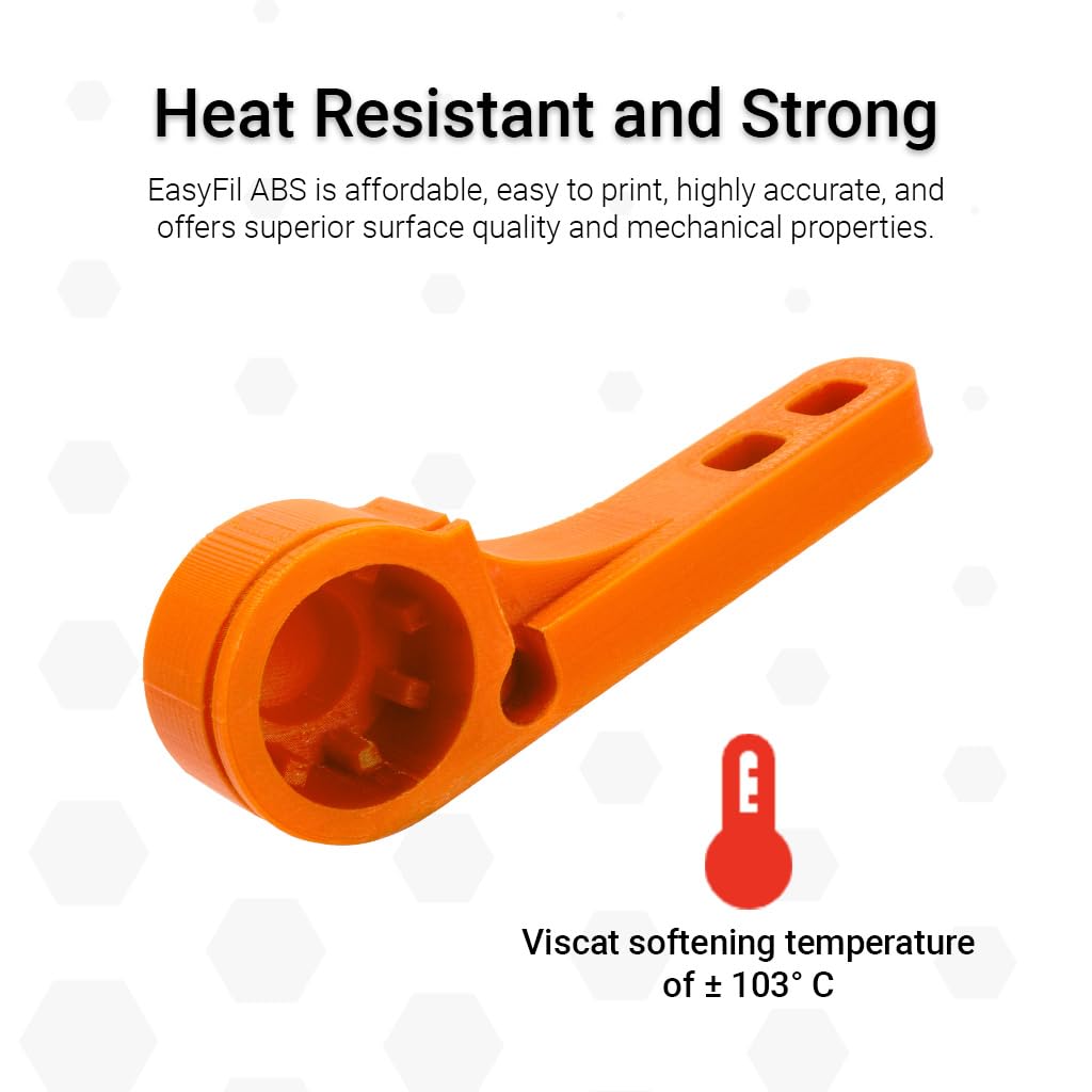 ABS Filament EasyFil ABS 1.75mm Red 750 gram 3D Printer Filament