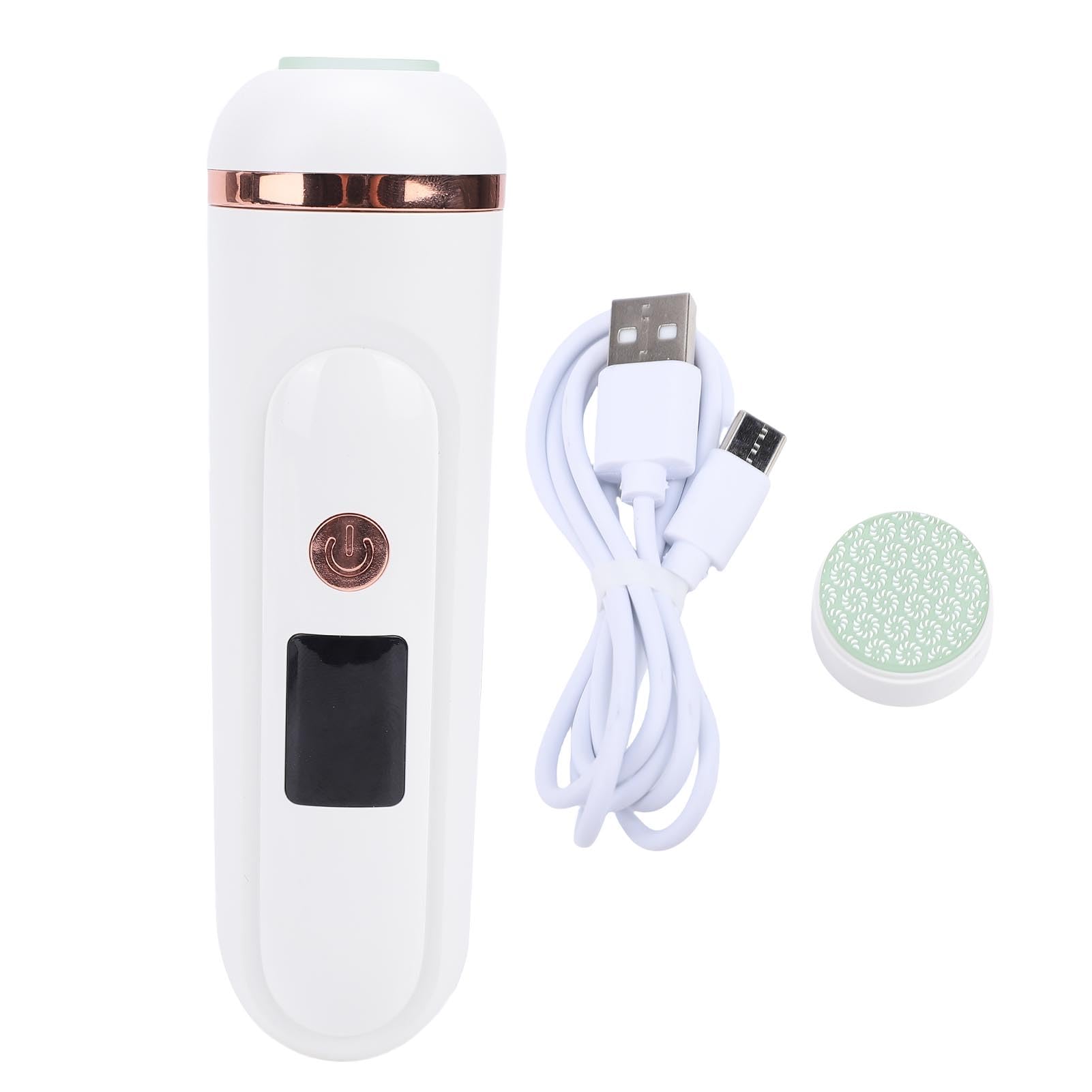 Elektrischer Hornhautentferner, wiederaufladbar, Dual-Speed-Fußfeilen-Pediküre-Set mit 2 Glasschleifköpfen für die Heim- und Reisepflege, 1300-mAh-Akku, Typ-C-Aufladung
