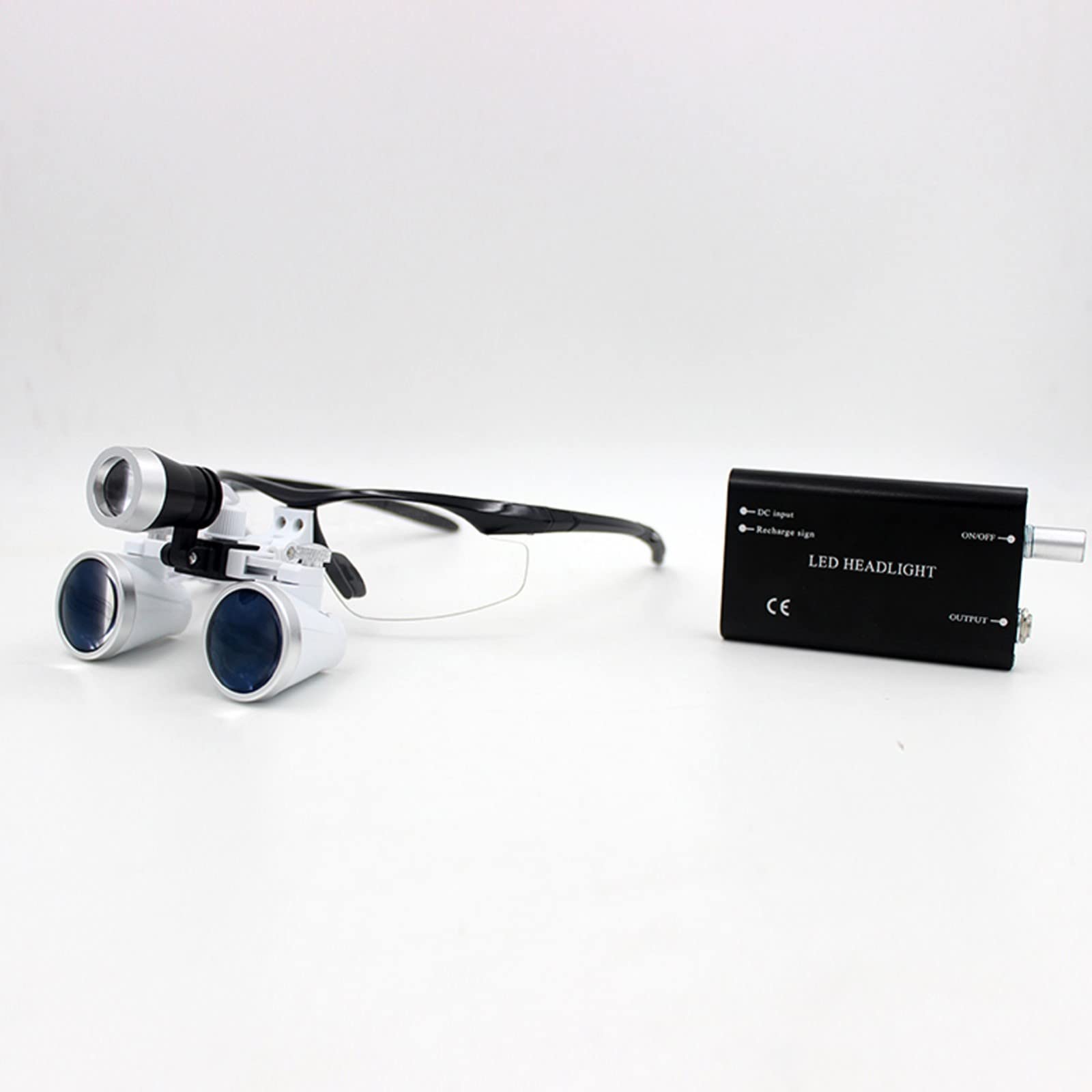 JWQPAD Magnifying Glass 3.5X2.5 Magnifier Dental Glasses Dental Loupes Binocular Medical Surgical Loupes 320Mm420mm(Color: Red,Size:2.5) (Black 2.5)