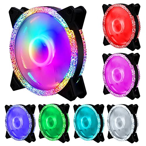 Radiateur de ventilateur de refroidissement de rechange 12cm LED pour châssis PC DIY