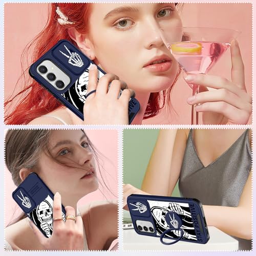 Funermei for Samsung Galaxy S24 FE Case with Ring Stand, Skeleton | Silde Camera Protection,Dual-Layer Hard PC Protection, Cute Girly Phone Cover for Women Girls - image 6