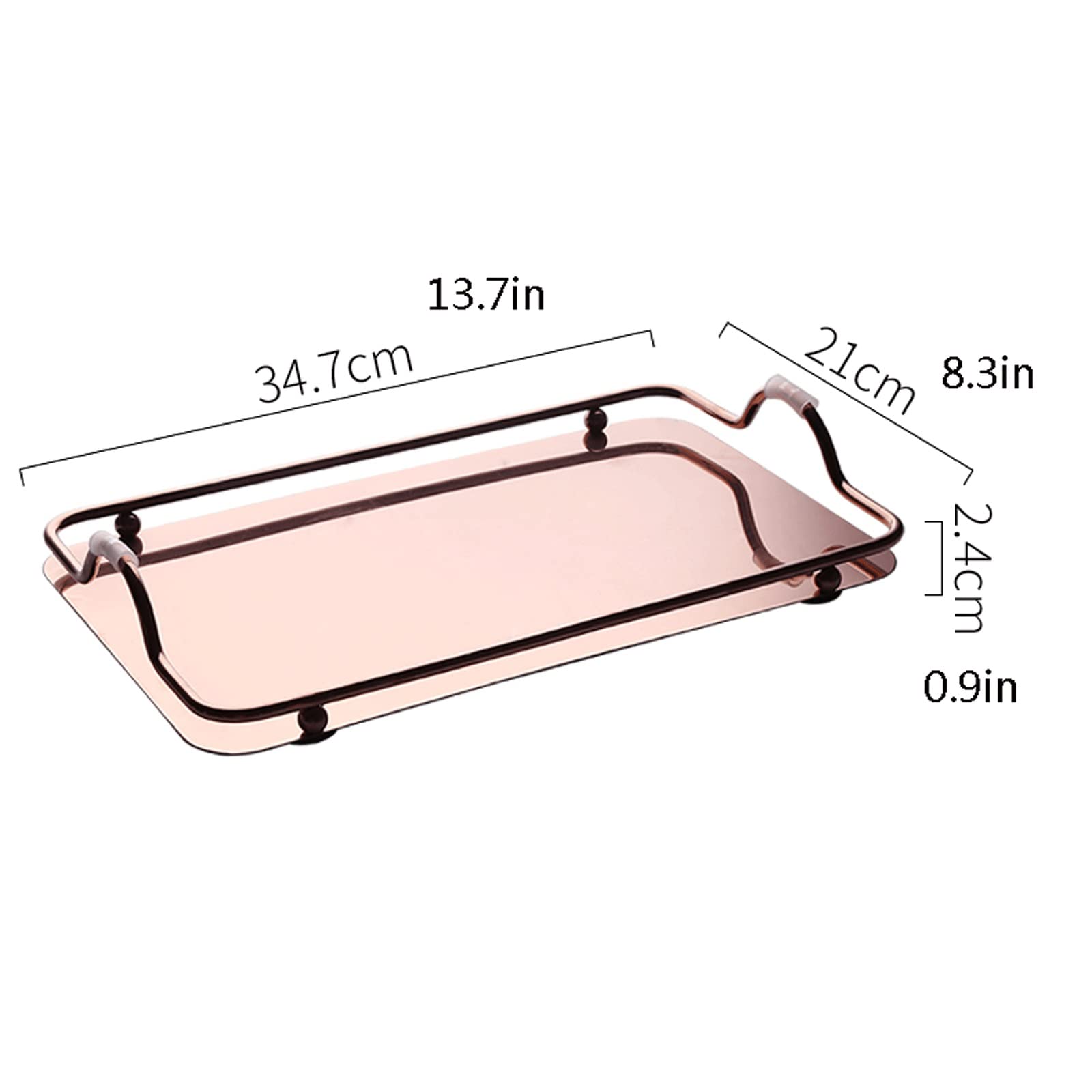 Bandeja para Servir Bandeja de acero inoxidable bandeja de metal sirviendo bandeja de café mesa de café bandeja de desayuno bandeja multifuncional bandeja decorativa bandeja Bandejas para Servir
