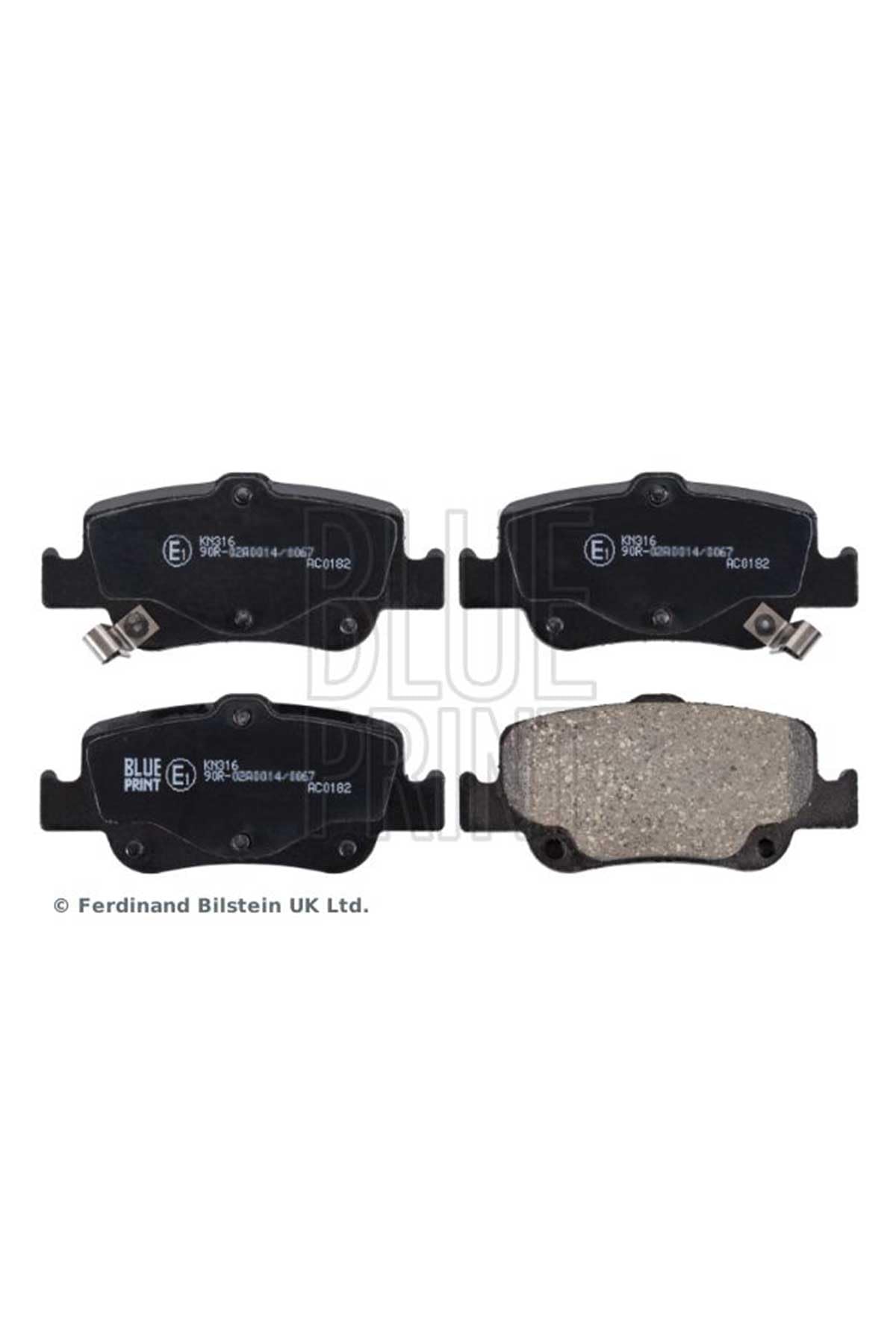 Toyota Auris ile uyumlu Arka Fren Balatası 2007-2012 Blue Print Takım