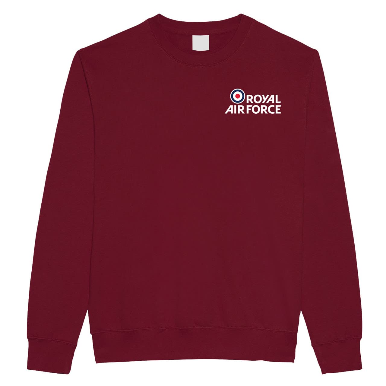 Royal Air Force Printed Trendy Sweatshirts for Men and Women Fashion, Cute Cotton Fleece Sweaters Aesthetic Clothes, Long Sleeve Athletic Workout Crewneck Sweat Shirts, Maroon - L