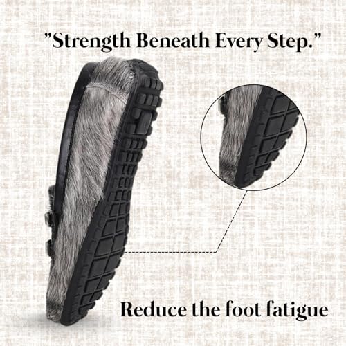 Handcrafted Leather Flaffy Moccasins Leather Shoes for Men | Premium & Comfortable Shoes | Ideal as a Birthday & Wedding Gift for Him | for The Office, Weddings, Events, and Special Occasions Grey4