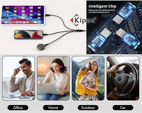 Image of USB 40cm mini short 3 in 1 charging cable super Dash Warp PD 65w fast car multi charger power bank cord Type c Micro galaxy with wall adapter (ONLY TYPE-C DATA Transfer)