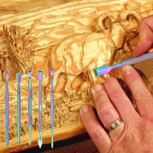 TAIOSNADJ5 Pieces Wax Carving Tools Carving Tool Stainless Steel Carving Wax Tools Wax Clay Carving Tools for Sculpting Detailing Pottery Carving - Image 2