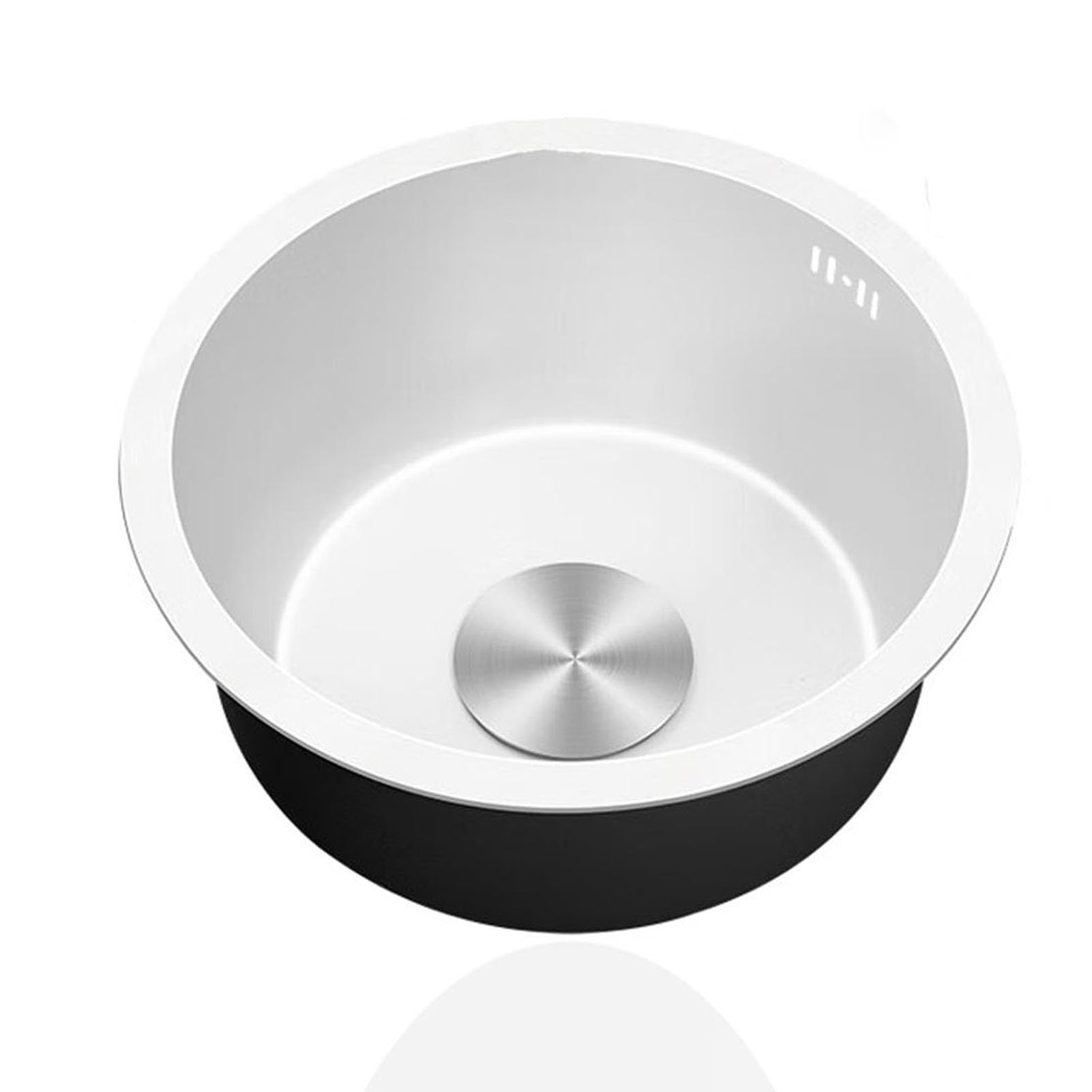 CSXSXAUO Stainless Steel Mini Kitchen Sink with Drainer and Overflow, Undermount Topmount for Campervan Bar