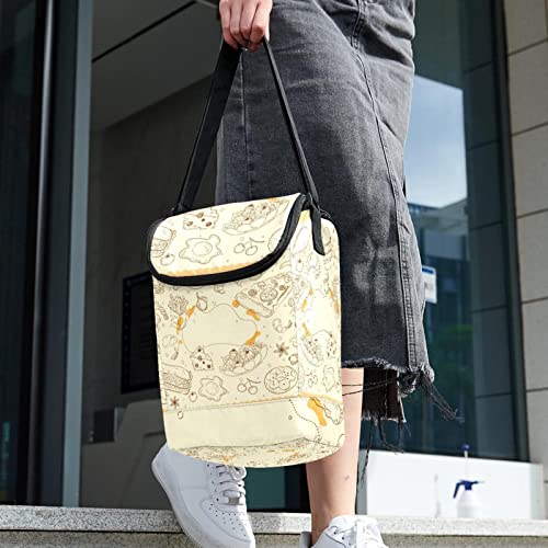 Lonchera grande evita derrames comida fresca correa ajustable hombro 6