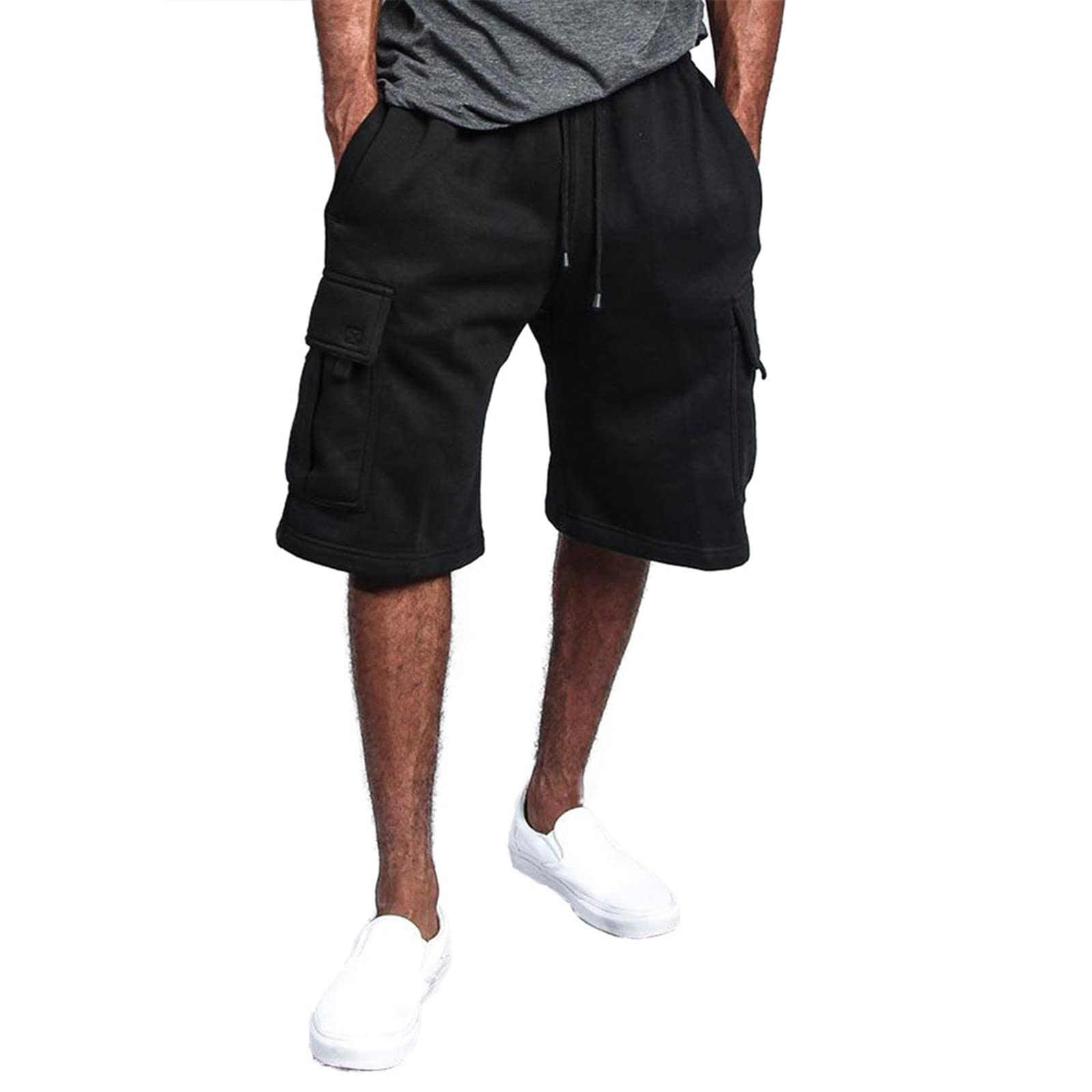 Mens Athletic Workout Shorts Casual Jogger Short Pants Lightweight Drawstring Elastic Waist Sport Hiking Running Shorts