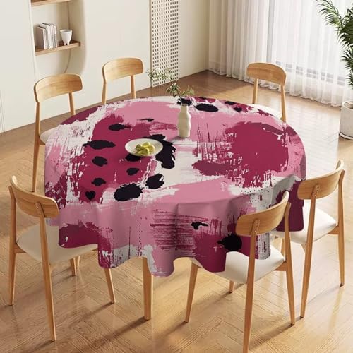 Nappe de table ronde imperméable motif léopard pour banquet - 4