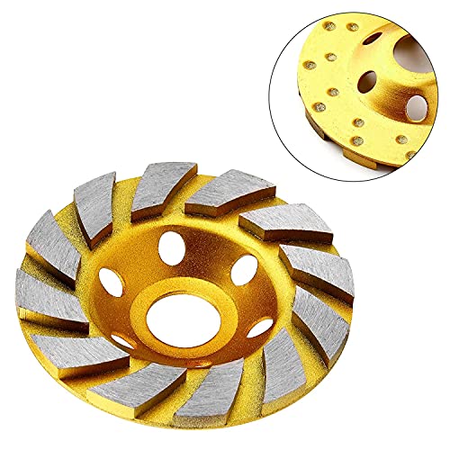 Golden Pearl LE-888 3Pcs-4 Inch Concrete Stone Ceramic Turbo Diamond Grinding Cup Wheel,12 Segs Heavy Duty Angle Grinder Wheels thumb #2