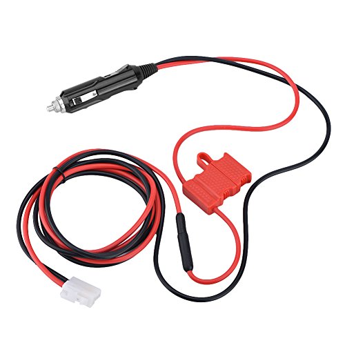 Auto Electricity Supply Cable, 12V DC 15A Power Cord Cable Cigarette Lighter Plug with Double for Mobile Radio