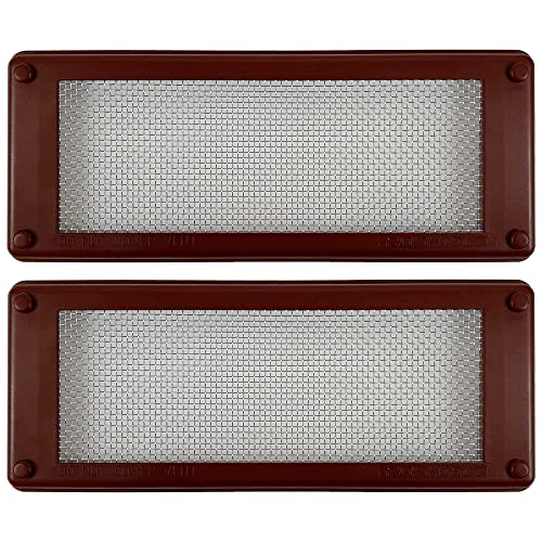 Roshield Pest Proofing Air Brick Mesh Vent Cover | Mouse Insect Rodent Control Prevention x 2 (Brown, Standard)