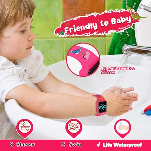 Image of Potty Training Watch for Toddlers with Countdown, Magnetic Charging, Flashing Lights, Fun Music or Vibration Alerts - Waterproof Interactive Toilet Training Reminder for Boys & Girls Ages 2-9