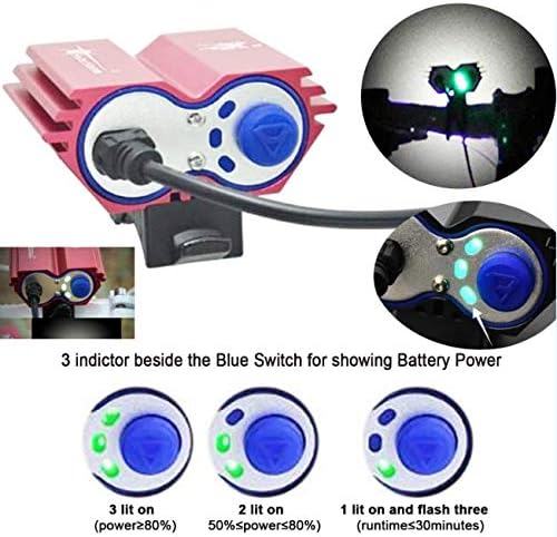 Miniatura 5 de MINCHEN Cena brillante Solarstorm X2 Bikelight 5000Lumens CREE LED Ciclismo luz delantera 4 modos Bikelight faro recargable