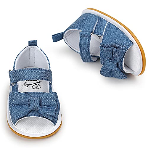 Image of Meckior Infant Baby Girls Boys Summer Sandals Open Toe Lace Princess Dress Wedding Flats Shoes Newborn Toddler Soft Non-slip Sole First Walker Crib Shoes