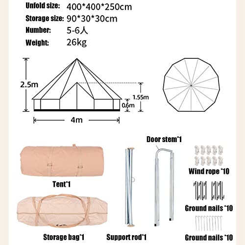 Carpa de campaña para 5-6 personas, impermeable y plegable miniatura 7