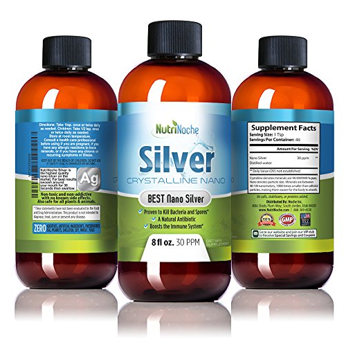 NutriNoche Colloidal Silver Mineral Liquid Supplement - Daily Immune System Support - Colloidal