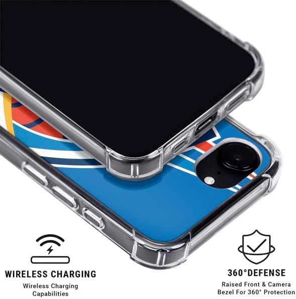 Skinit Clear Phone Case Compatible with iPhone 16e - Officially Licensed NBA Oklahoma City Thunder Large Logo Design