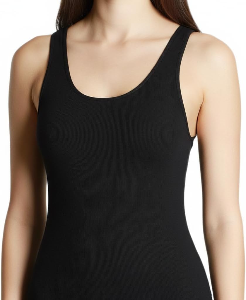 Women’s Seamless Camisole Tank Top – Fitted Stretch Layering Cami with Thin Straps, Everyday Essential, Made in USA - Image 2