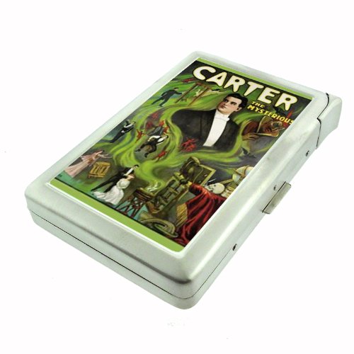 Carter The Great Poster Magic Double-Sided Cigarette Case with Lighter, ID Holder, and Wallet D-015