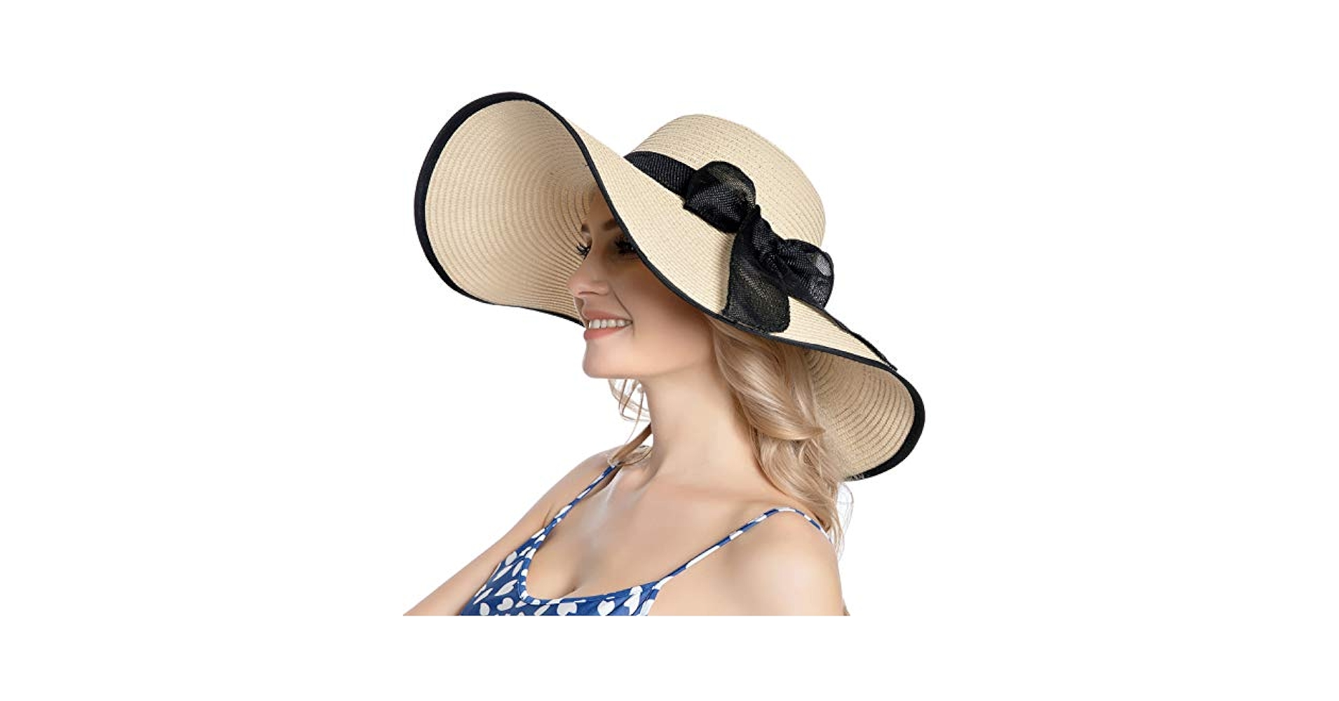 Muryobao Womens Sun Straw Hat Wide Brim UV UPF 50 Summer Hat