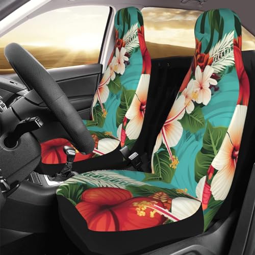 Housses de siège de voiture élastiques et lavables à fleurs hawaïennes pour SUV et berline