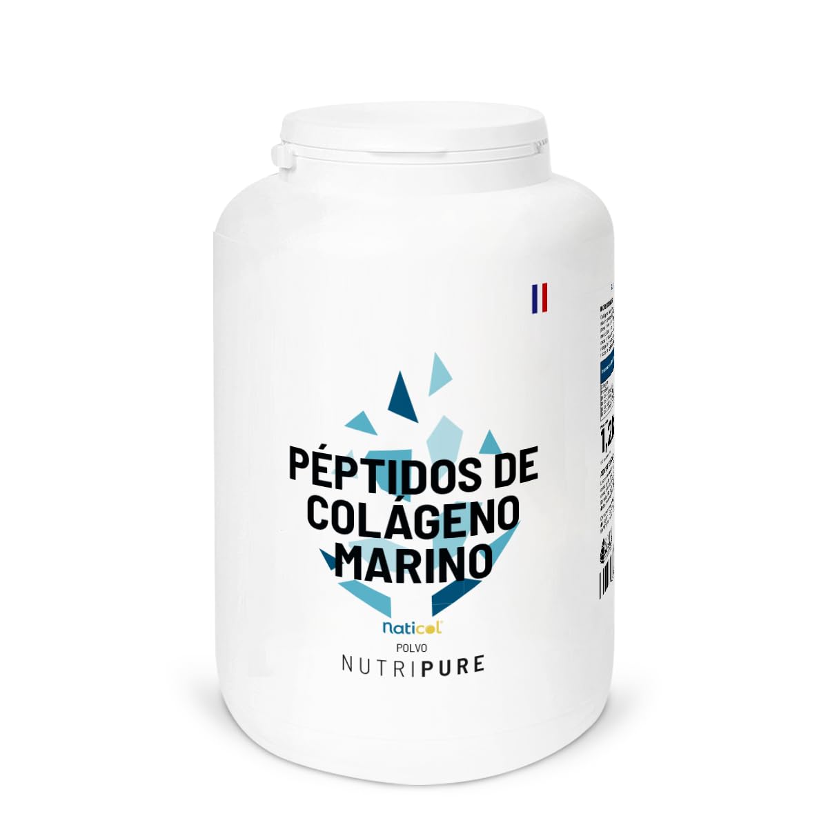 Nutripure | Colágeno Marino Salvaje en Polvo | Suplemento Alimenticio Articulaciones, Cuidado del Cabello & Uñas, Piel | Colágeno Marino Hidrolizado | Bote 1,2KG | 4 meses | Neutro | Made in France