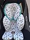 : MOON-BBEBE Auto-Sitzverkleinerer Antiallergikum universal maxi cosi autositz und fahrt WHITE (GREEN CACTUS)