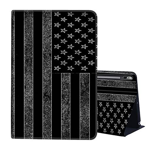 Schutzhülle für Samsung Galaxy Tab S7 FE 2021, Galaxy Tab S8 Plus 2022, ultraklappbarer Ständer mit mehreren Winkeln für Galaxy Tab S7 Plus/Tab S8+/S7 FE 31,5 cm (12,4 Zoll), US-Flagge Cover