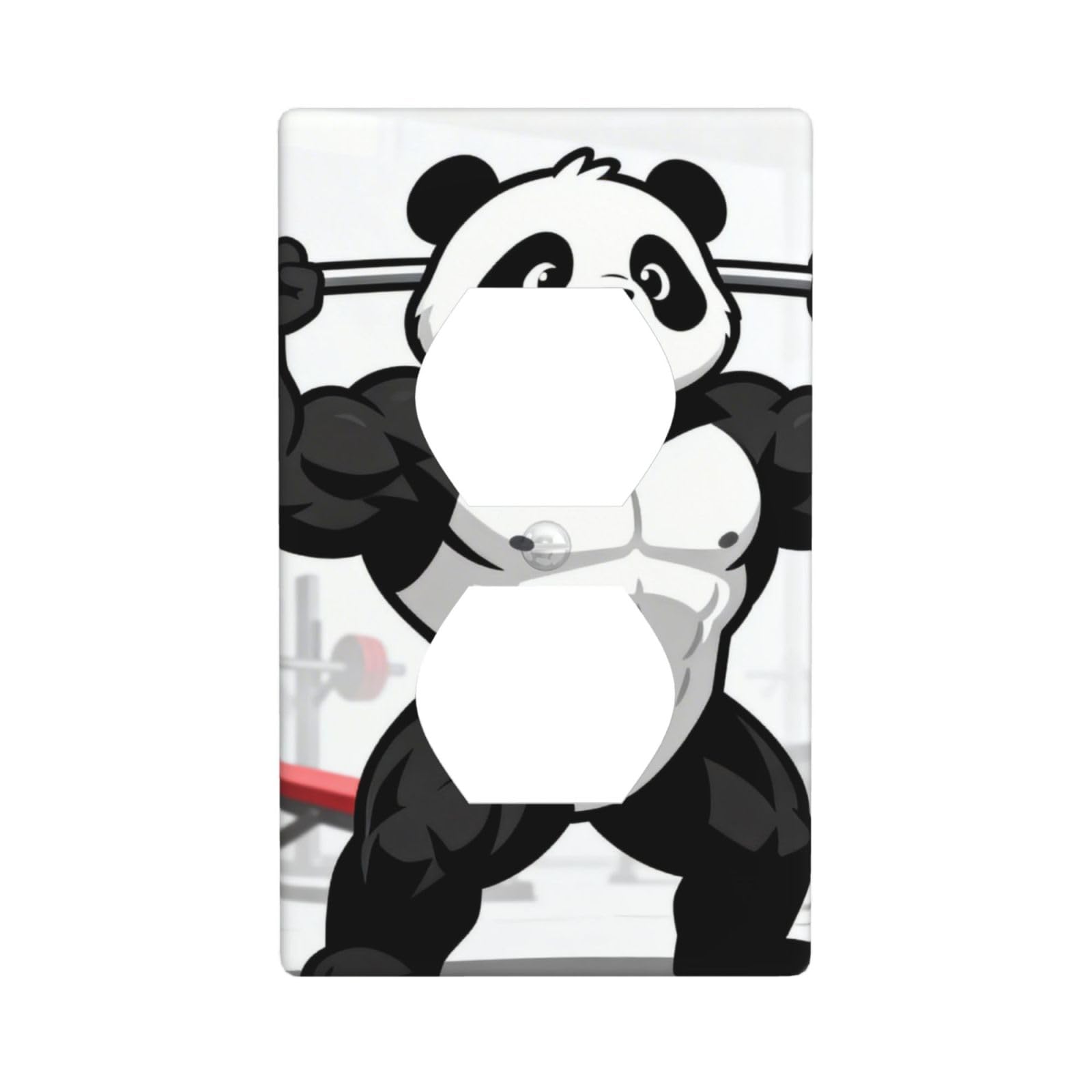 Muscle Panda Lift Unbreakable Polycarbonate Switch Plate-1 Gang Screwless Wall Plate for Home Office