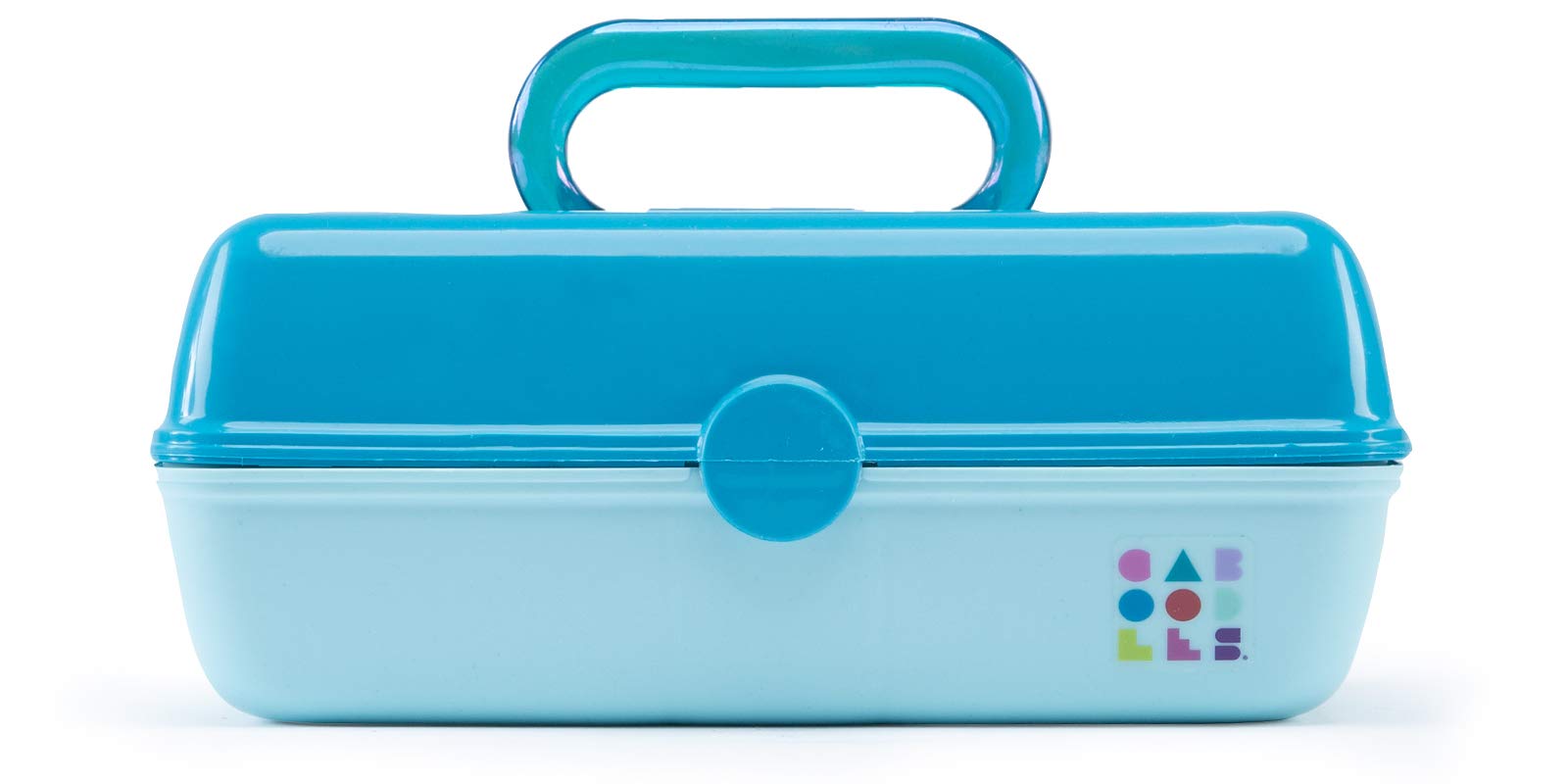 CaboodlesPretty in Petite - Forever Fun Makeup Organizer Compact Carrying Cosmetic Case, Turquoise Over Sky, 1 Count