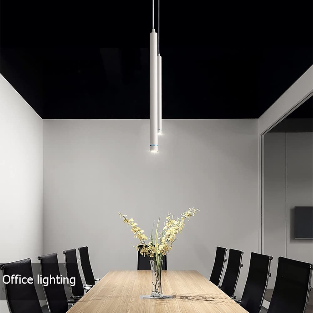 Ultracienka lampa ścienna z długą rurką, lampy wiszące z czarnymi metalowymi paskami, nowoczesne diody LED, liniowa lampa wisząca na stolik nocny, dekoracyjne lampy wiszące, nordyckie, proste