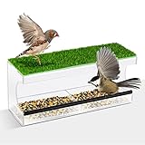 fensterbank acryl oder silikon 【Einfaches Hinzufügen von Lebensmitteln】 Das abnehmbare Tablett kann zwei verschiedene Arten von Samen aufnehmen und kann zum Befüllen mit Samen leicht entfernt werden.