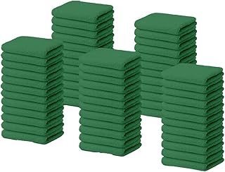 TOALLA Terry Bar Mop Towels Green (Value Pack of 60) Size 14"x17" – Absorbent and Durable, Multipurpose Towels, Cotton Cleaning Rags, Kitchen Towels, Restaurant Towels, Reusable Shop Rags