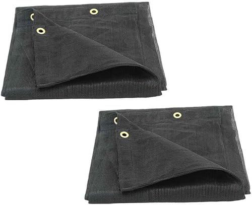 Miniatura 10 de Mytee Products Lona de malla negra de 8 x 10 pies, 90 % sombra, cubiertas de invernadero, protección solar, red de tela para perreras para mascotas