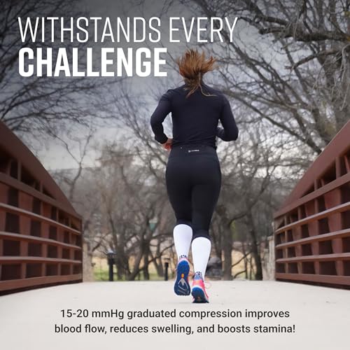 Image of MudGear Graduated Compression Socks, Durable, Sweat-Resistant OCR Performance Socks with Cushioned Footbed, Made in USA