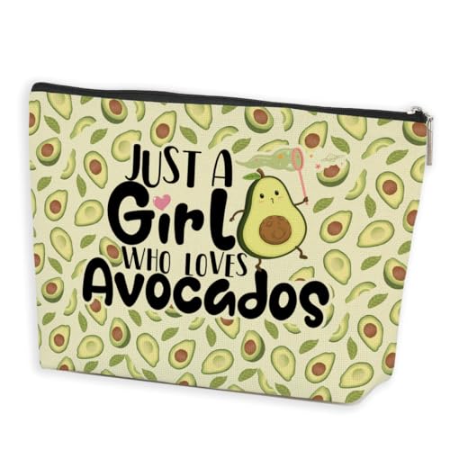 Azteoiz Cute Avocado Makeup Bag: Avocado Stuff Cosmetic & Travel Toiletry Bag