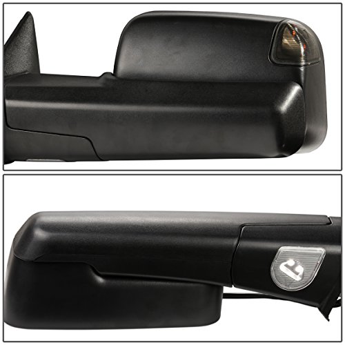 Image of DNA MOTORING TWM-013-T888-BK-SM-L Powered Tow Mirror Heat LED Smoked Left (09-16 Dodge RAM),Black Housing /Smoke Lens /Left