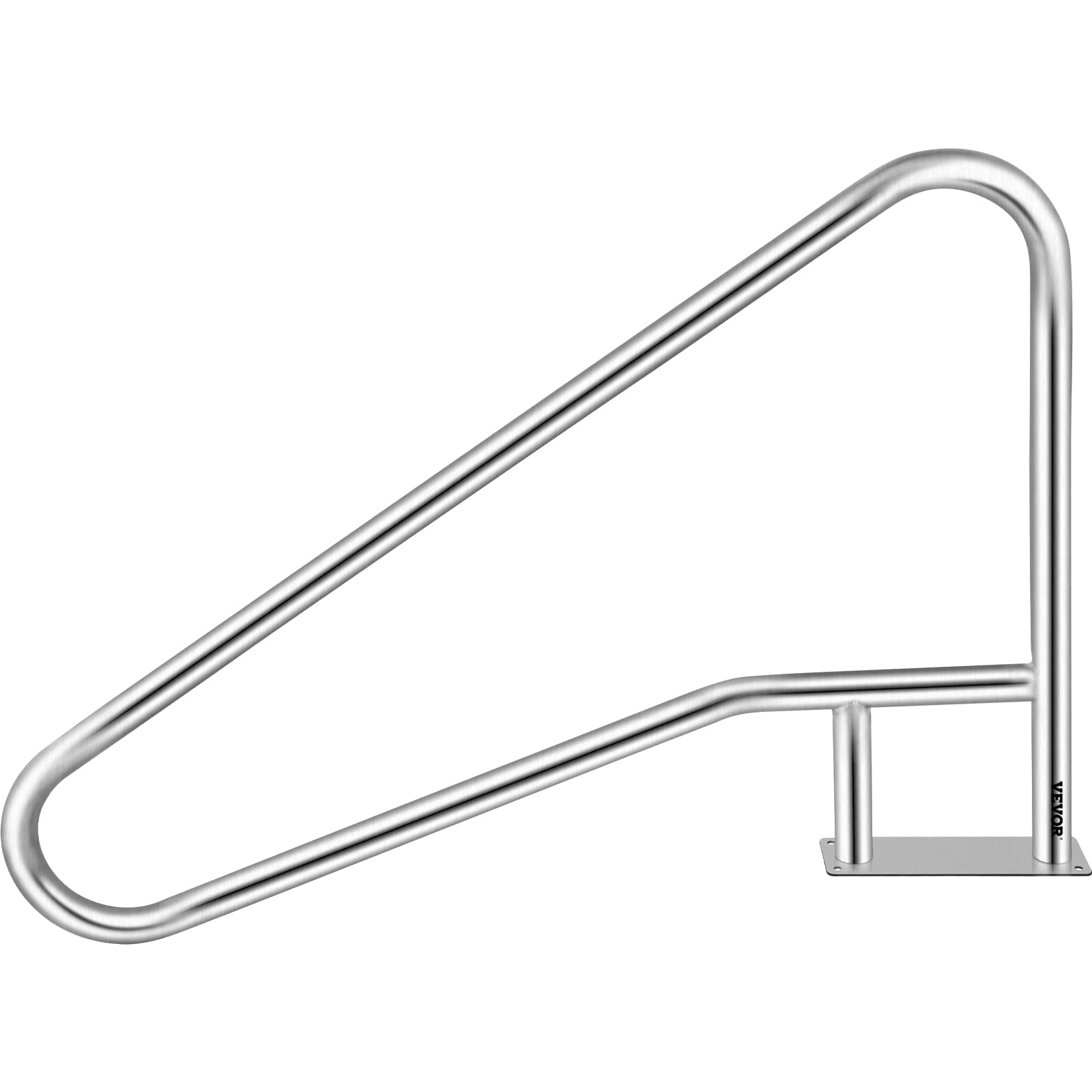 VEVOR Pool Haltegriff Edelstahl 139,7x81,2 cm Schwimmbad-Handlauf 113 kg Traglast Einstiegshilfe Pool Ø 4,8 cm Griffbogen mit Griffbezug Treppe für Pool für Schwimmbäder Schräglagen Spa Wasserpark