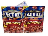 ACT II Hot & Spicy Microwave Popcorn Bundle: (2) 6 Count Boxes & ThisNThat Trademark Recipe Card