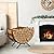 MOOACE Firewood Rack Outdoor and Indoor, 24 Inch Curved Firewood Holder, Waterproof Rustproof Fireplace Organizer Log Holder Wood Storage Rack