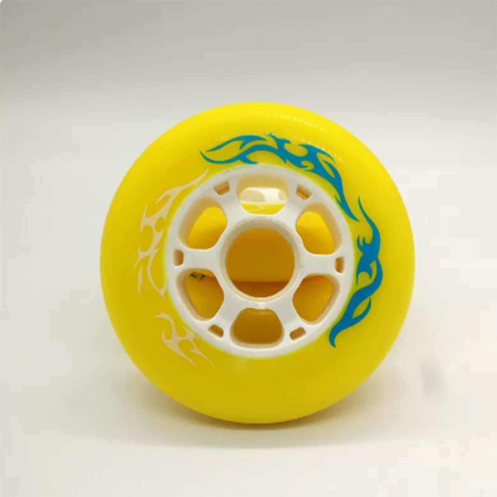 Ruedas de Repuesto para Patines en Línea Exterior Interior O Destinado A Ruedas de Repuesto para Patines, Ruedas de Entrenamiento, Ruedas de Pu Resistentes Al Desgaste de 90 mm, Amarillas, 90 mm