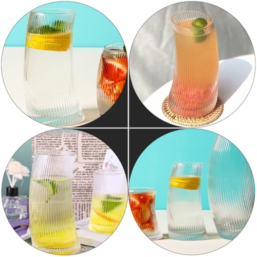 Vaso de vidrio de 480ml Gatuida forma de media luna para bebidas y combinados 4