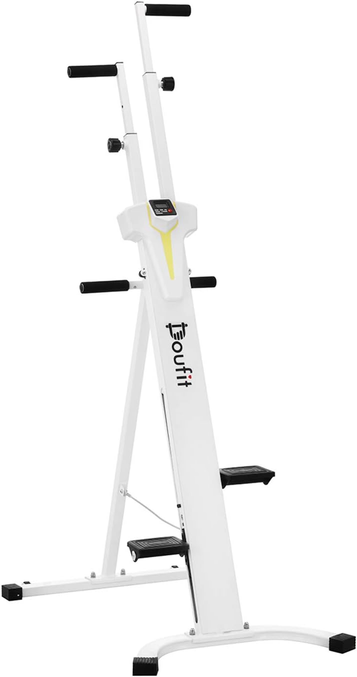 Vertical Climber Exercise Machine, Doufit Folding Cardio Full Body Workout Climbing Stair Stepper for Home Gym with LCD Monitor