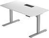 Progressive Desk Standing Desk 60x30. Dual Motor, 3 Stages Height Adjustable Stand up desks for Home Office, 60 inch -Grey Oak, Black Frame