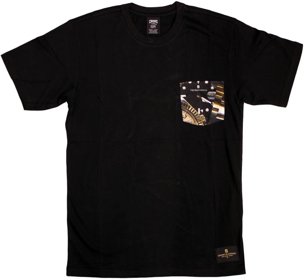 Crooks & Castles Timepiece Pocket T-Shirt Black