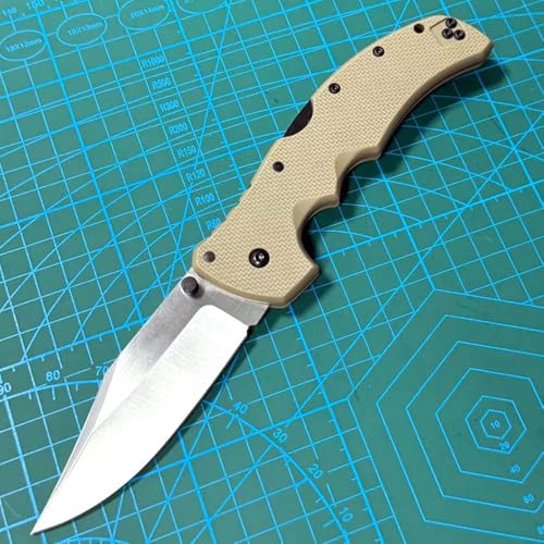 Joa Kleine handliches werkzeug stahl messer rutschfest Survival Tragbare Camping outdoor messer neck knife edc Jagdmesser Leicht taschenmesser lang klappmesser tanto einhandmesser gelb